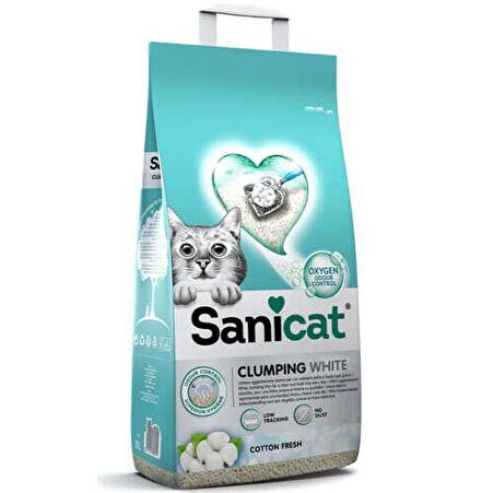 SaniCat Clumping White Topaklanan Kedi Kumu 10lt