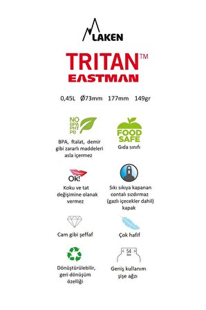 Laken  Tritan Summit Sise 0.45L - Pembe Tek Renk-STD