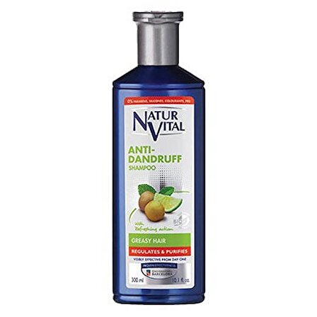 Natur Vital Anti Dandruff Yağlı Saçlar İçin Kepek Şampuanı 300 ml