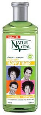 Natur Vital Happy Kuru Saçlar İçin Doğal Şampuan 500ml Aile Boyu