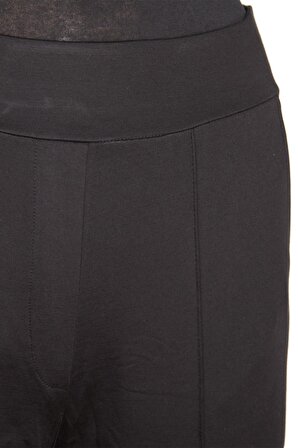 Barem Kadın Çima Dikişli Çelikli interlok Siyah Pantolon