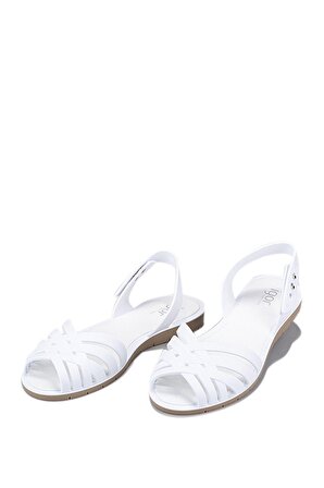 S10263 IBIZA Beyaz Kadın Sandalet