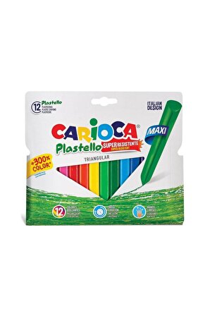 Carioca Üçgen Elleri Kirletmeyen Yıkanabilir Pastel Boya 24'LÜ 42880