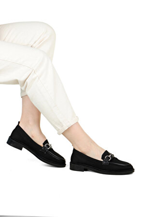 Vojo C403 Comfort Taş Detaylı Triko Kadın Makosen Ayakkabı