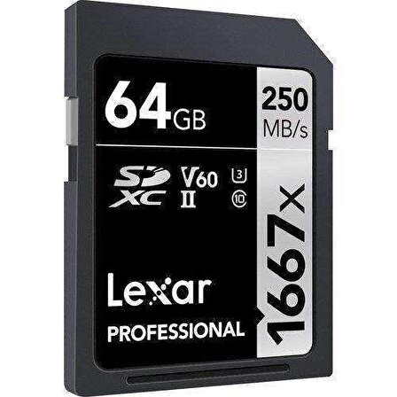 LEXAR 64GB 1667X 250MB/s SD Hafıza Kartı