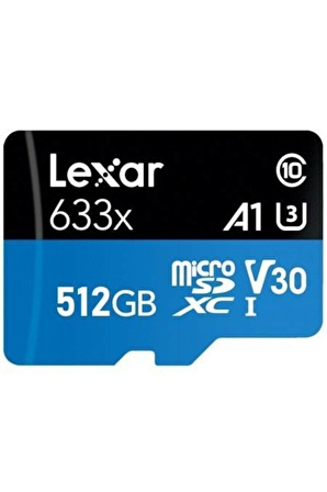 Lexar 512 Gb 633x U3 100mb/s Micro Sdhc Hafıza Kartı LX512GB633X