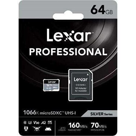LEXAR Professional 1066X microSDXC UHS-I Siver Series Hafıza Kartı