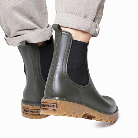 Kadın Yağmur Botu Cali Toni Pons Rain Ankle boot in Khaki (Caqui)