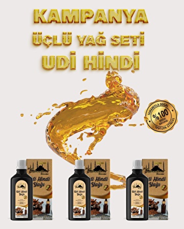 Saf Udi Hindi Yağı 3x100ml (Özel Üretim)