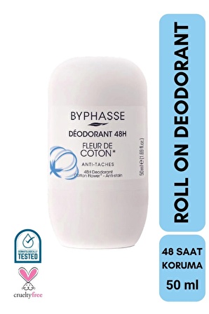 48H Roll-on Deodorant Cotton Flower 50ml