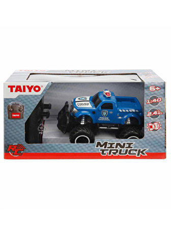 Taiyo 1:40 Mini Truck Uzaktan Kumandalı Polis Araba Mavi