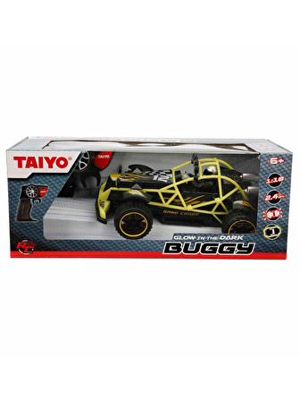 Taiyo 1:18 Buggy Karanlıkta Parlayan Uzaktan Kumandalı Araba Sarı