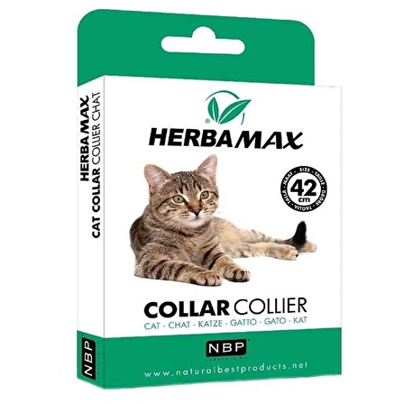 Herba Max Kedi Pire ve Dış Parazit Kene Tasması 42 Cm