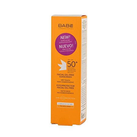 Babe Facial Oil Free Sunscreen 50+ Faktör Karma-Yağlı Ciltler İçin Renksiz Yüz Güneş Koruyucu Krem 50 ml