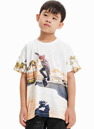 Desigual Baskılı Çok Renkli Erkek Çocuk T-Shirt 23SBTK18