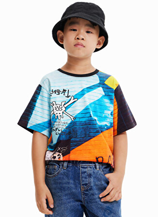 Desigual Baskılı Çok Renkli Erkek Çocuk T-Shirt 23SBTK17