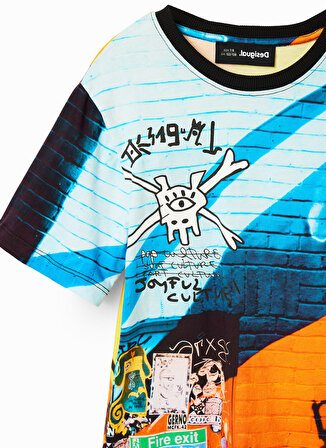 Desigual Baskılı Çok Renkli Erkek Çocuk T-Shirt 23SBTK17