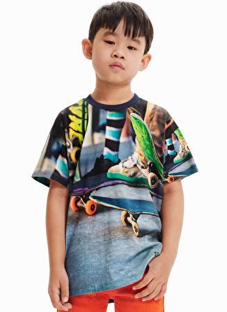 Desigual Baskılı Çok Renkli Erkek Çocuk T-Shirt 23SBTK16