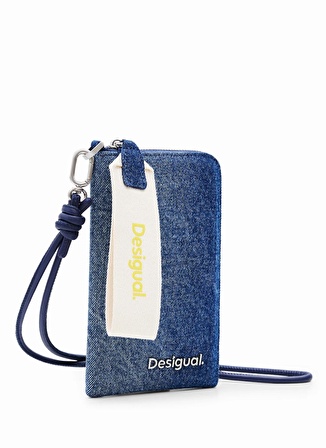 Desigual Mavi Kadın 1x11,5x19 cm Pamuk Telefon Çantası 24SAYD025005