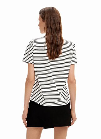 Desigual Yuvarlak Yaka Baskılı Beyaz Kadın T-Shirt 24SWTK77