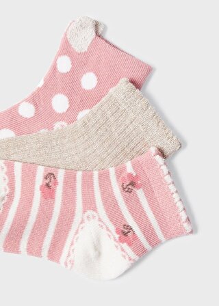 Mayoral Kız Bebek Çiçek Detaylı 3'Lü Çorap 22K.MYR.10271.022