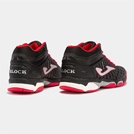 Joma VBLOCK - Unisex Siyah Kırmızı Voleybol Ayakkabısı - VBLOKS2301