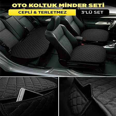 Volkswagen Caddy 2014 koltuk uyumlu serme lüks kalın kumaş koruyucu minder