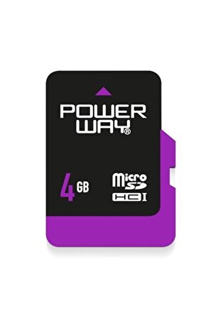Powerway 4 Gb MicroSd Hafıza Kartı ve Adaptör