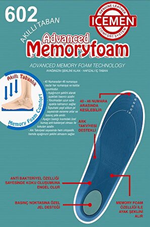 Advanced Memory Foam Akıllı Tabanlık 40-42 Numara Ayak