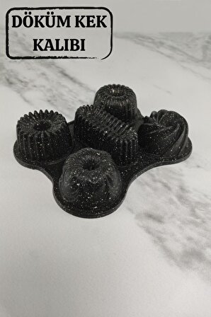 Digithome Döküm 5’li Muffin Kek Kalıbı Siyah - MNB05417