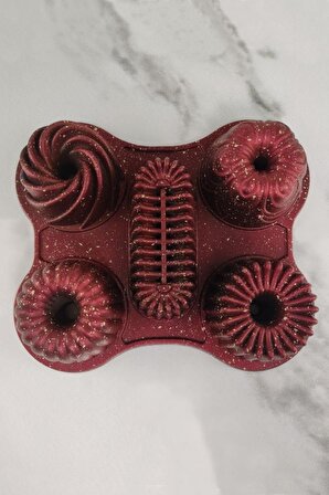 Digithome Döküm 5’li Muffin Kek Kalıbı Kırmızı - MNB05417