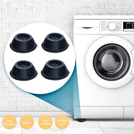 Çamaşır Makinası Titreşim Önleyici Makina Altlığı 4 Lü Makina Ayağı 