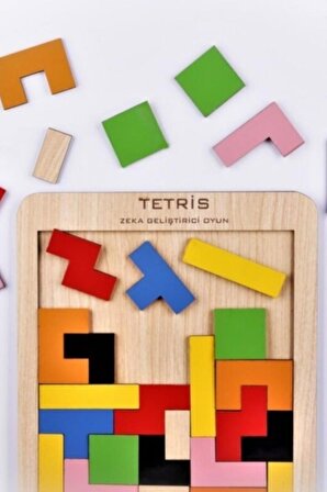 Ahşap Puzzle Tetris Oyunu Eğitici Ahşap Oyunu Yapboz Oyunu