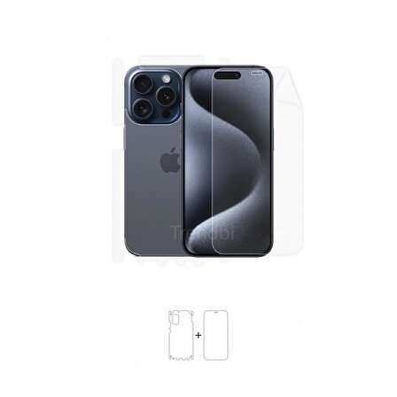 iPhone 15 Pro Full Body 360 Derece Ön Arka Ve Yan Koruyucu Poliüretan Film