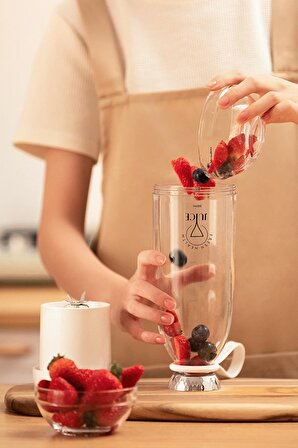 Smoothie Blender Taşınabilir Şarjlı Kişisel Mini Meyve Karıştırıcı 500 ml Pembe