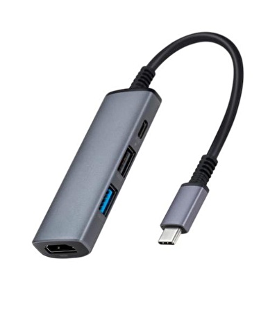 Ttec PD 100W 4in1 Type-C to Dönüştürücü Hub Type-C to PD3.0 4K HDMI USB-A 3.2 Usb Çoğaltıcı Görüntü Aktarım Cevirici