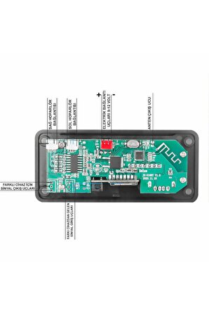 2 X 25 Watt Hoparlörlü Dekoder (fm Radyo , Mp3 Player , Bluetooth ,tf Kart ,usb )