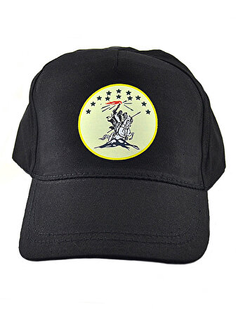 Nart Sosruko Baskılı Siyah Şapka