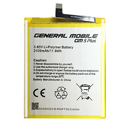General Mobile GM5 Plus Batarya pil
