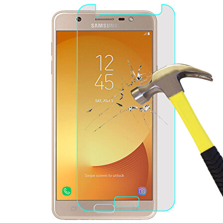 Samsung Galaxy J7 Max Temperli Kırılmaz Cam Ekran Koruyucu
