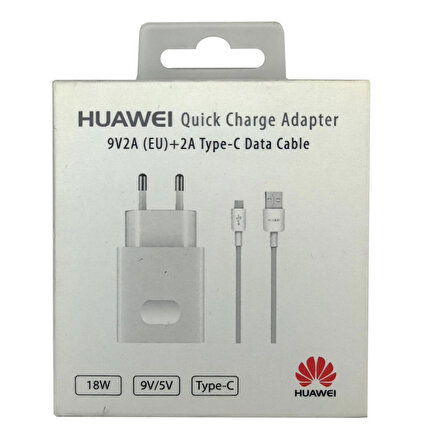 Huawei Quick Charge Type-C 18 Watt Hızlı Şarj Aleti Beyaz
