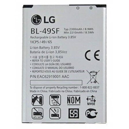 LG G4 Beat G4 Mini G4C Batarya Pil Bl-49Sf