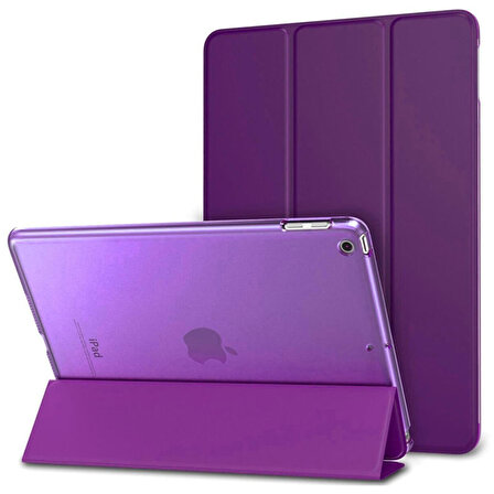 Apple Ipad 2 / 3 / 4 Smart Cover Arkası Şeffaf Tablet Kılıfı