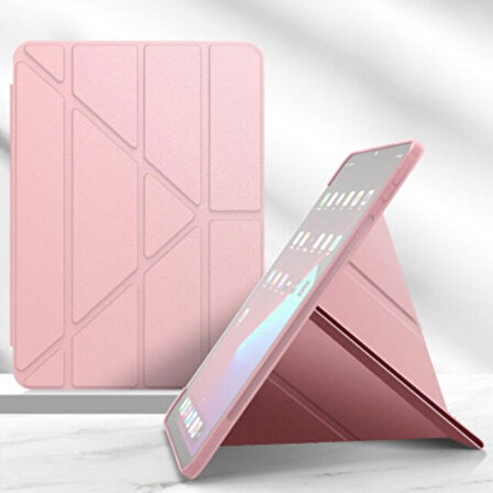Apple Ipad Pro 12,9 inç 3 Nesil 2018 Smart Cover Arkası Şeffaf Tablet Kılıfı
