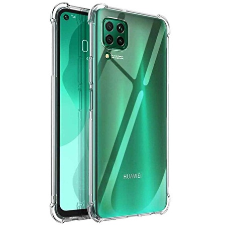 Huawei P40 Lite Shock Absorbing Darbe Emicili Şeffaf Silikon Kılıf