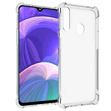 Realme 6 Shock Absorbing Darbe Emicili Şeffaf Silikon Kılıf