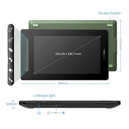 Xp-Pen Artist 10.2 10 inç Grafik Tablet Yeşil