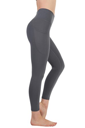 Novamour Ultra Yumuşak Yüksek Bel 3 Cepli Toparlayıcı Push Up Iç Göstermez Egzersiz Yoga Kadın Taytı