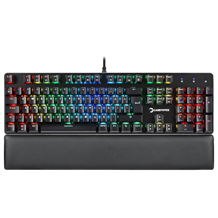 GamePower Ogre RGB 60M Red Switch Türkçe Q USB Mekanik Gaming Klavye