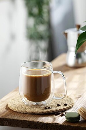 Çift Cidarlı Kahve Çay Latte Americano Kapuçino Bardağı 310 ml